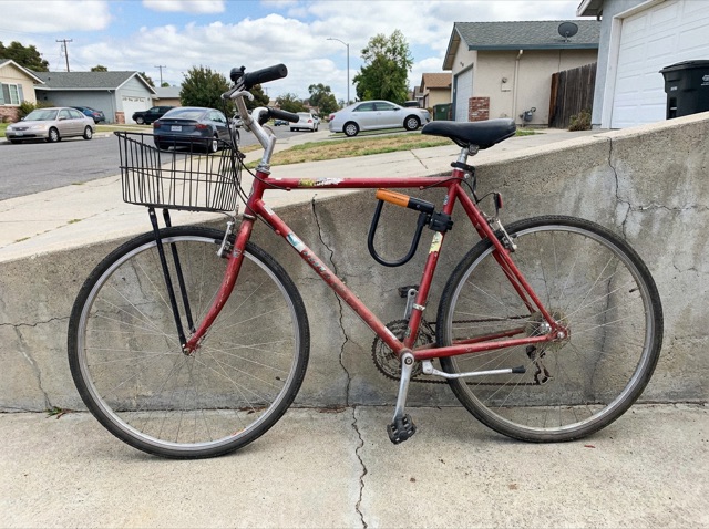 Red commuter bike
