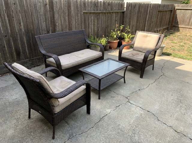 Wicker patio set